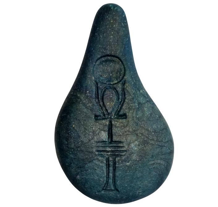 Pazifikblauer freigestellter Stein