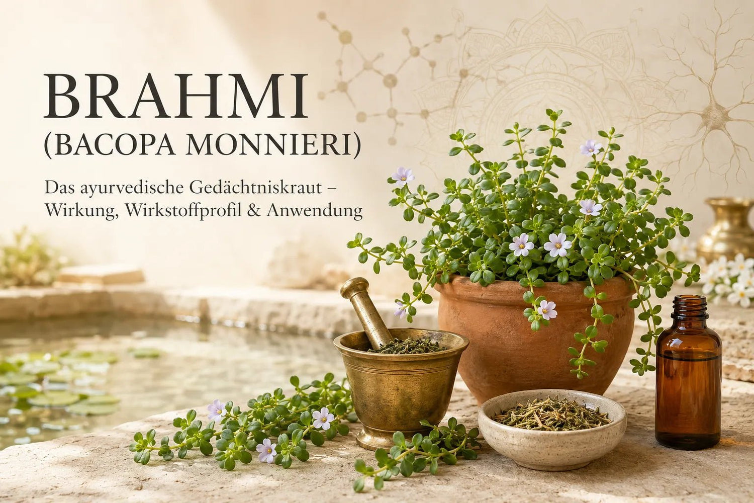 Brahmi (Bacopa monnieri): Das ayurvedische Gedächtniskraut – Wirkung, Wirkstoffprofil & Anwendung - Kornkammer Natur