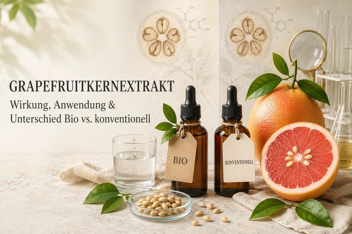 Grapefruitkernextrakt: Wirkung, Anwendung & Unterschied Bio vs. konventionell