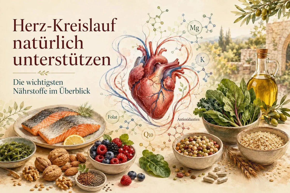 Herz-Kreislauf natürlich unterstützen: Die wichtigsten Nährstoffe im Überblick