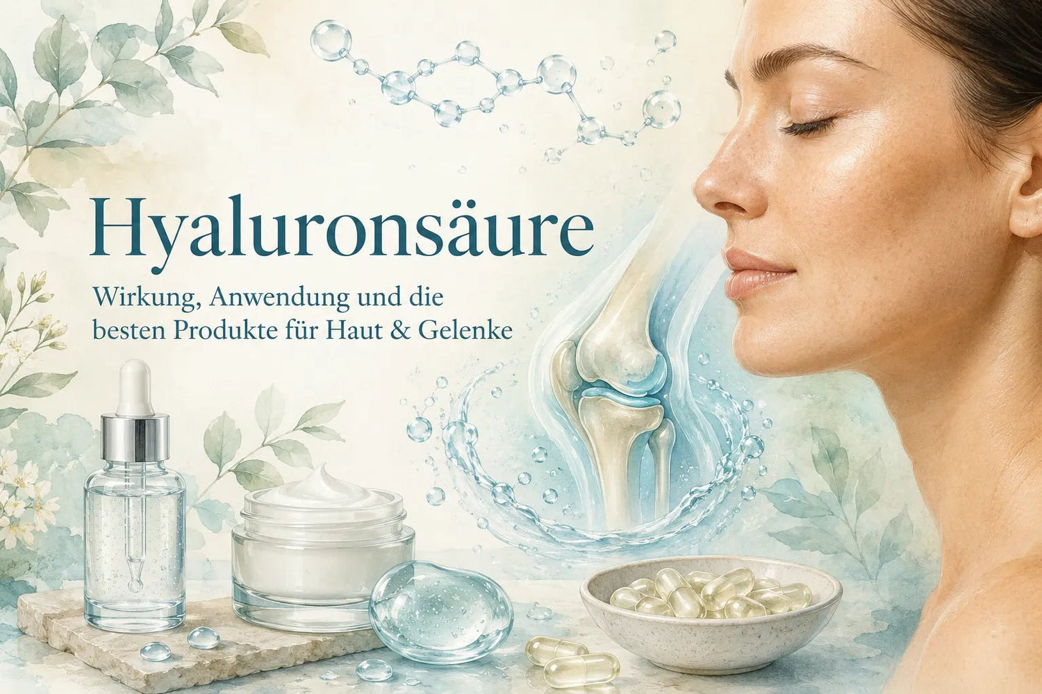 Hyaluronsäure: Wirkung, Anwendung und die besten Produkte für Haut & Gelenke