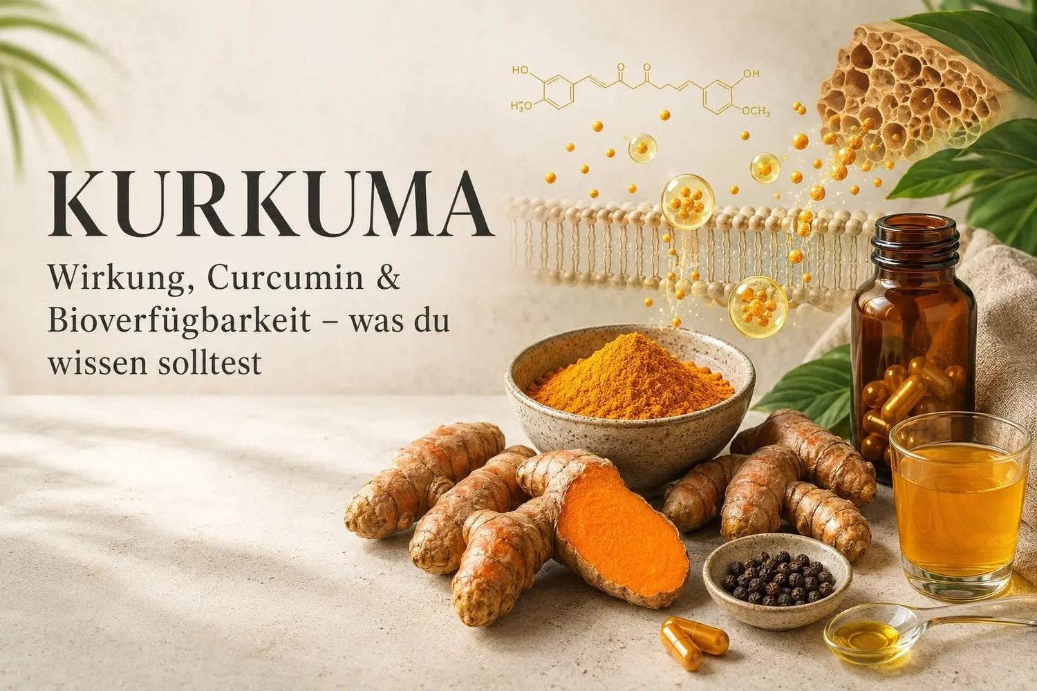 Kurkuma: Wirkung, Curcumin & Bioverfügbarkeit – was du wissen solltest