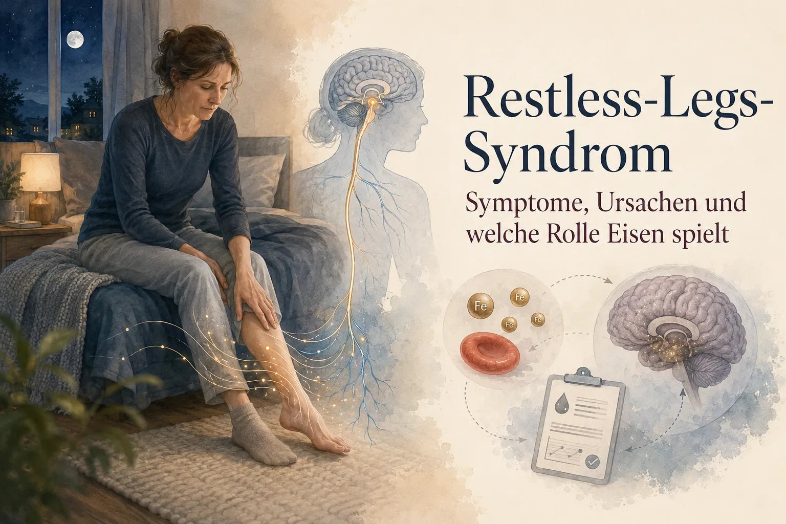 Restless-Legs-Syndrom: Symptome, Ursachen und welche Rolle Eisen spielt
