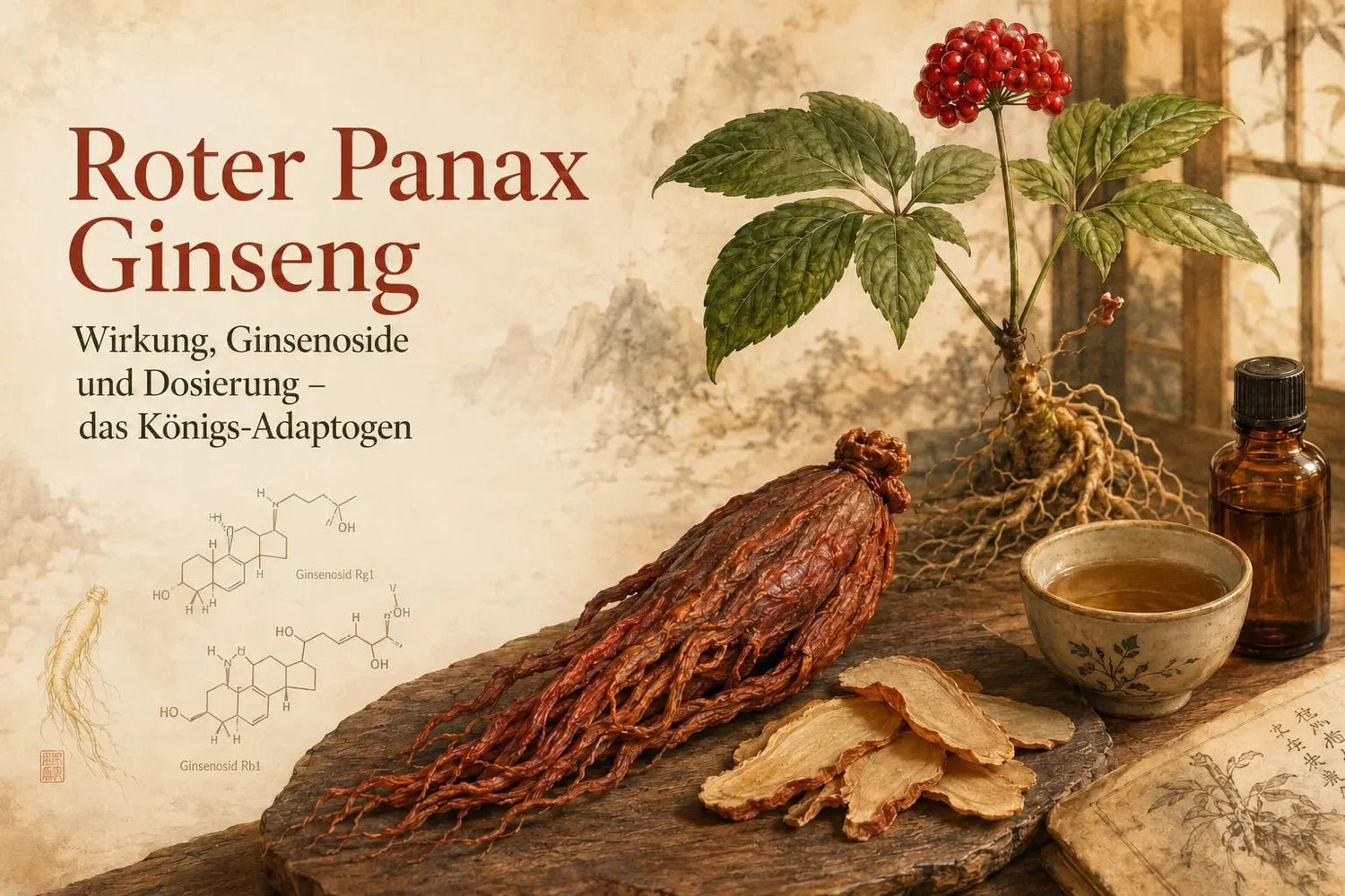 Roter Panax Ginseng: Wirkung, Ginsenoside und Dosierung – das Königs-Adaptogen