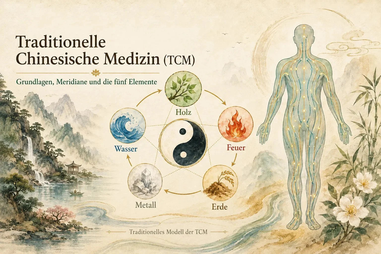 Traditionelle Chinesische Medizin (TCM): Grundlagen, Meridiane und die fünf Elemente