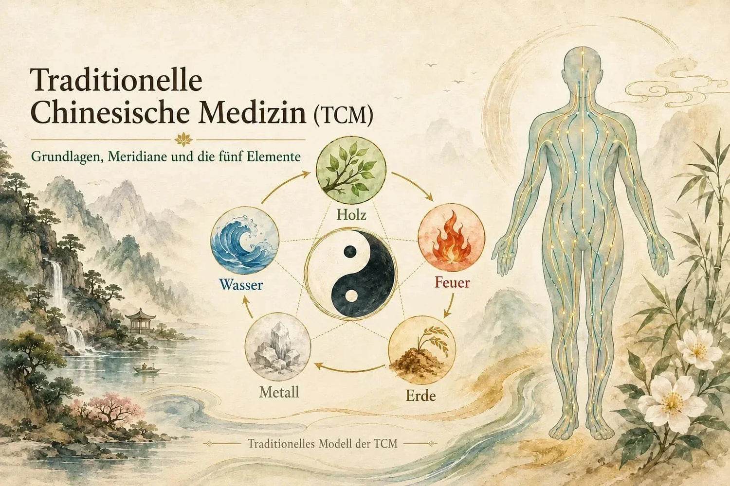 Traditionelle Chinesische Medizin (TCM): Grundlagen, Meridiane und die fünf Elemente