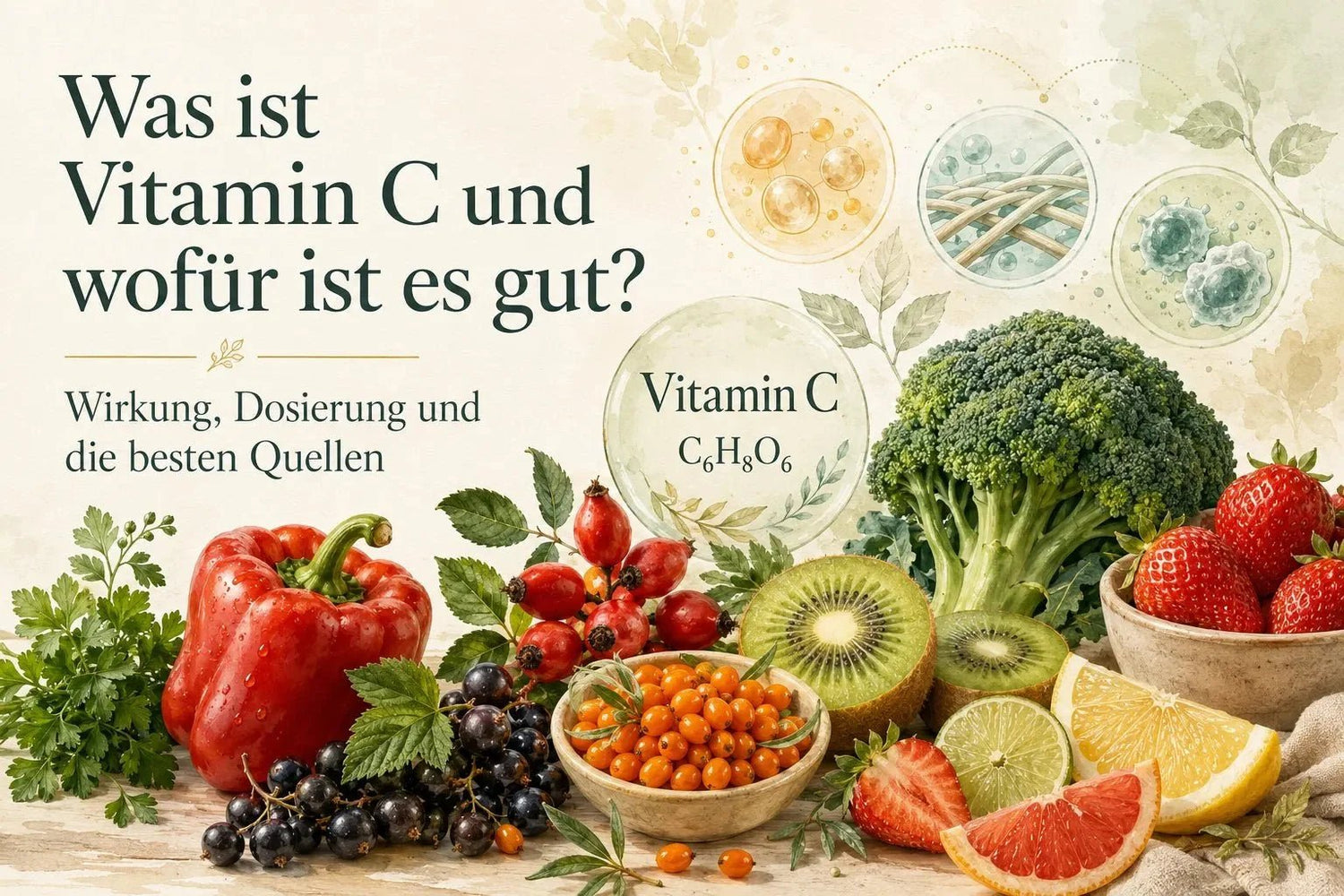 herobild 3:2 Was ist Vitamin C und wofür ist es gut? Wirkung, Dosierung und die besten Quellen