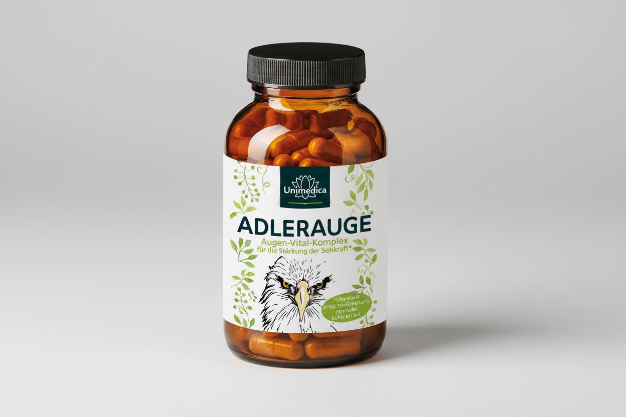 Adlerauge - Nahrungsergänzung für das Auge - 120 Kapseln - von Unimedica Kornkammer Natur