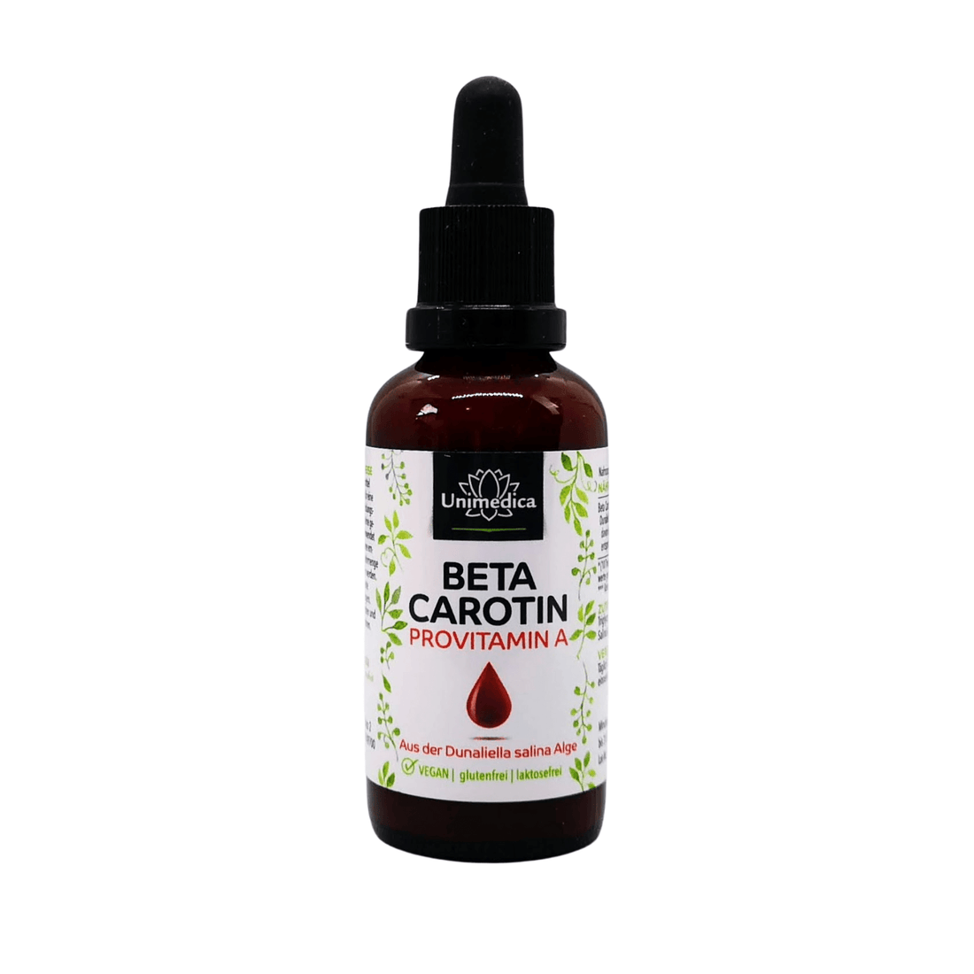 Beta Carotin Tropfen - natürliches Provitamin A - hochdosiert 50ml - NahrungsergänzungUnimedica Kornkammer Natur