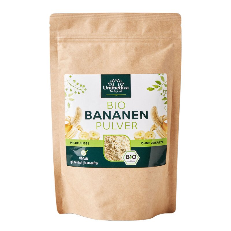Bio Bananen Pulver - naturrein - milde Süße - 250 g - vegan