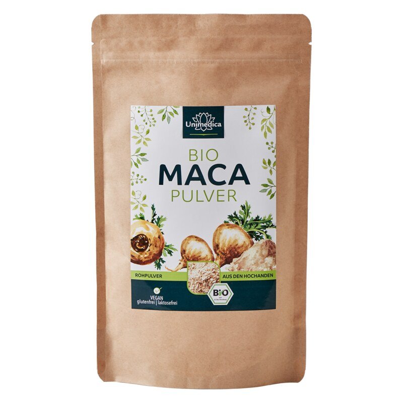 Bio Maca Pulver – hochwertiges Pulver  bio-zertifiziert, vegan und glutenfrei