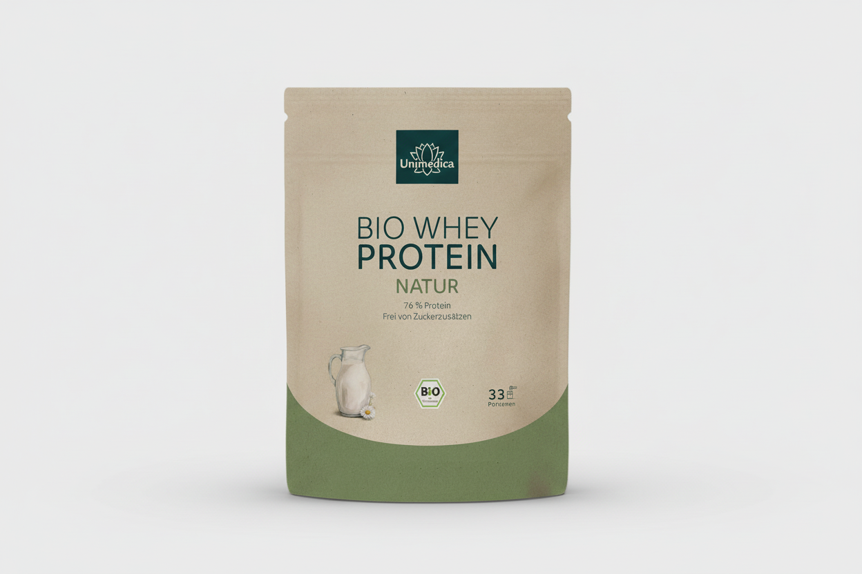 Bio Whey Protein - Natur - 76 % Protein - 1 kg Unimedica Kornkammer