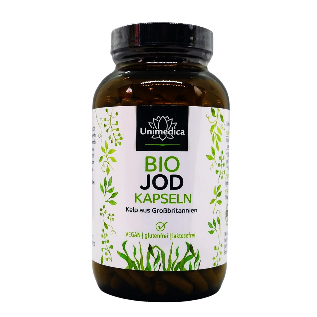 Bio Jod Kapseln - 150 µg natürliches Jod aus Kelp Braunalgen - 365 Kapseln