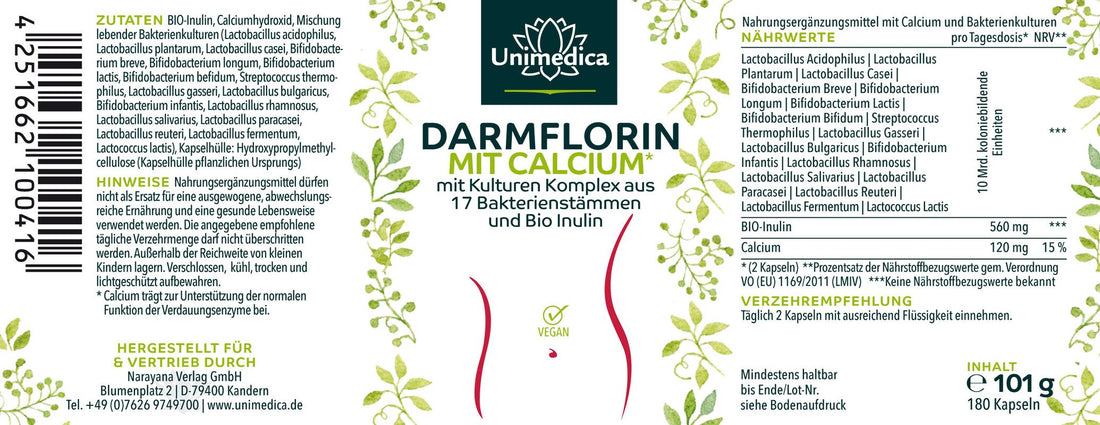 Darmflorin mit Calcium von unimedica 