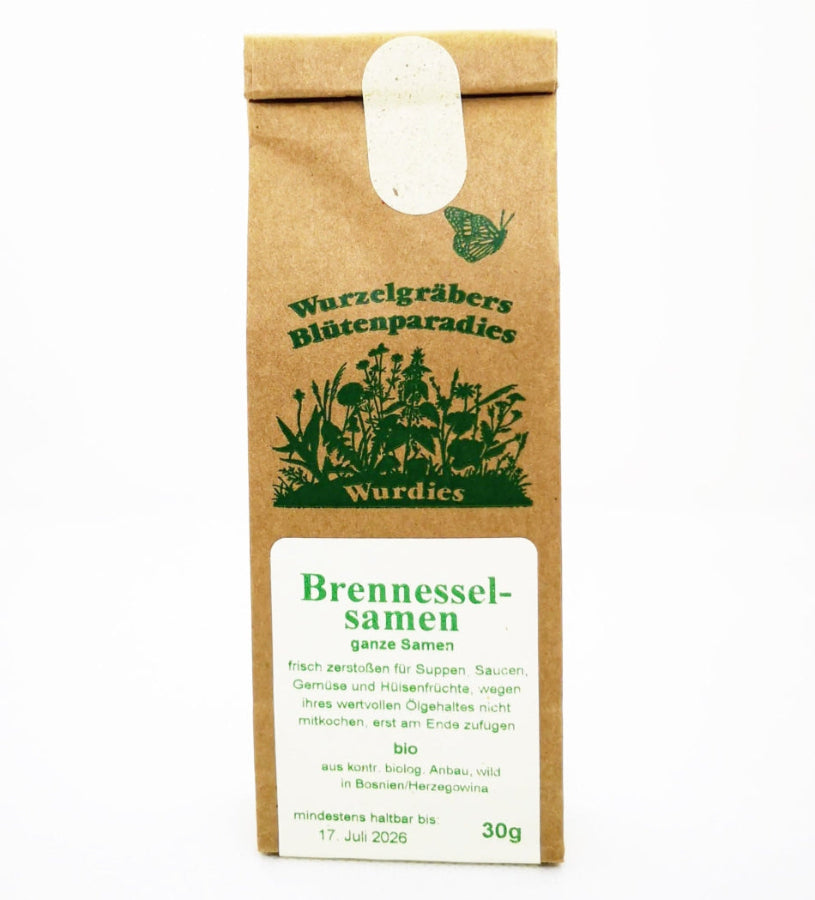 Brennesselsamen ganze Samen Bio 30g Wurdies Kornkammer Natur