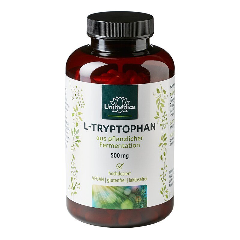 L - Tryptophan Sonderpreis MHD 7/26 - 240 Kapseln a 500mg - NahrungsergänzungUnimedica Kornkammer Natur