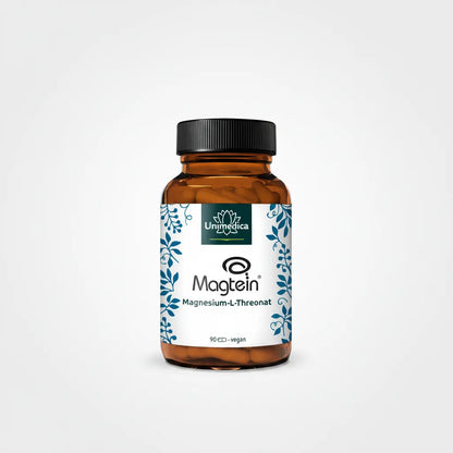 Magnesium L-Threonat - Magtein® - 144 mg Magnesium pro Tagesdosis (3 Kapseln) - 90 Kapseln von Unimedica - Studioshot
