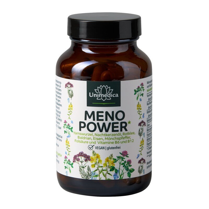 Menopower* - Komplex mit Yamswurzel, Nachtkerzenöl, Eisen und B-Vitaminen - 90 Kapseln