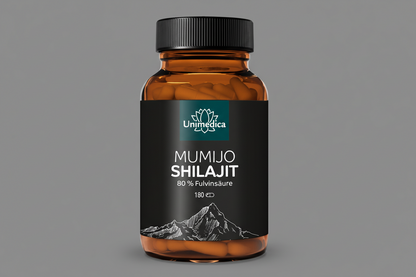 Mumijo Shilajit mit 80% Fulvinsäure - 180 Kapseln Unimedica Kornkammer Natur