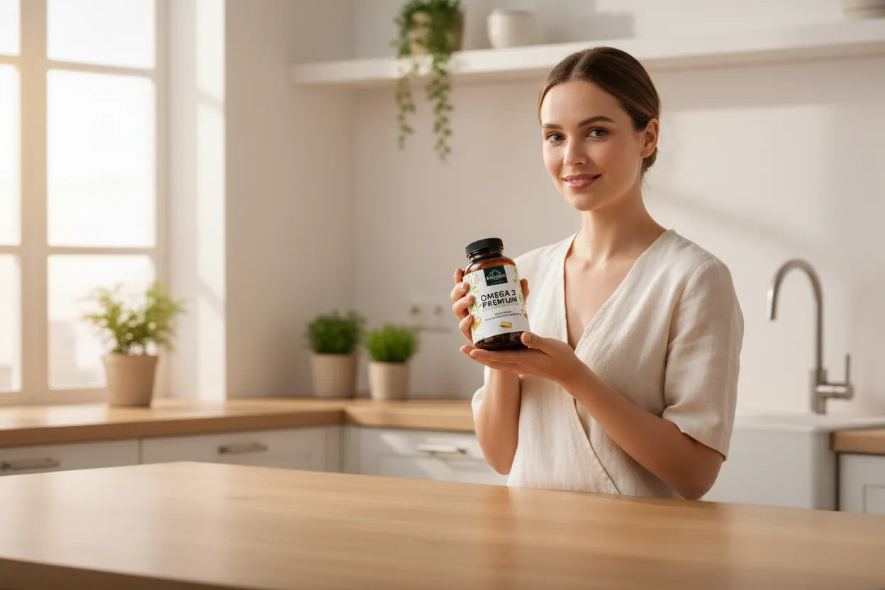 Omega 3 Fischöl mit 1000 mg pro Tagesdosis - 120 Kapseln mit Frau