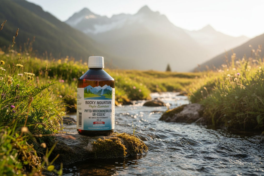 Phyto Mikromineralien Ur Essenz Vitamine Nahrungsergänzung Bio Rocky Mountain Phyto Mikromineralien flüssiges Extrakt aus kolloidalen Mineralien und Spurenelementen Berge