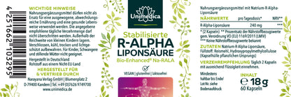 R-Alpha-Liponsäure Sodium - Bio Enhanced® - 240 mg pro Tagesdosis 