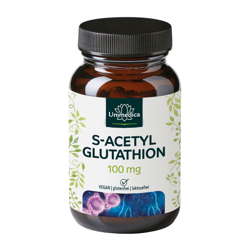 S-Acetyl-Glutathion - stabile Glutathionform - 100 mg pro Tagesdosis (1 Kapsel) - hochdosiert - 60 Kapseln