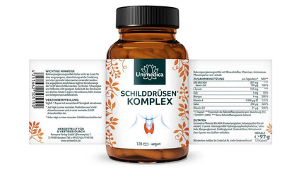 Schilddrüsen* Komplex - 120 Kapseln - von Unimedica - NahrungsergänzungUnimedica Kornkammer Natur