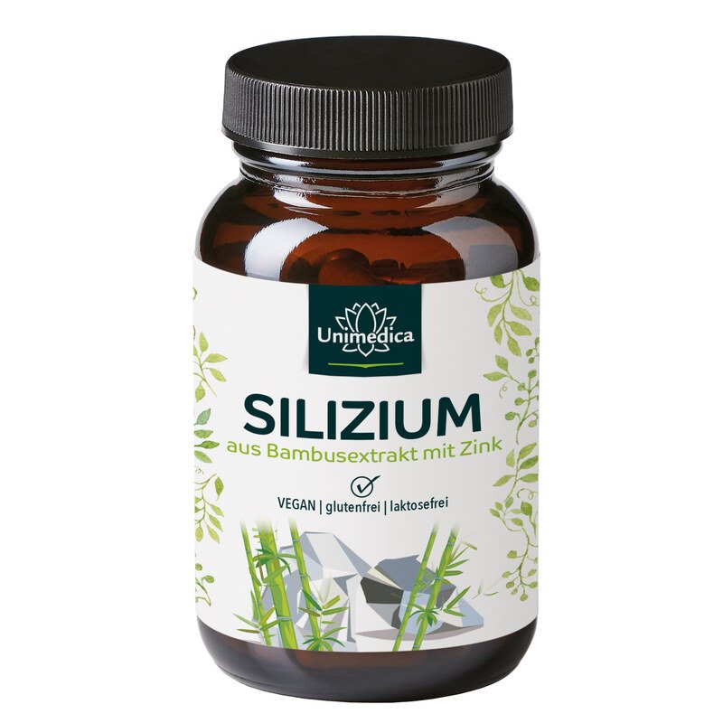Silizium aus Bambus mit Zink - 250 mg und 3 mg pro Tagesdosis - 60 Kapseln