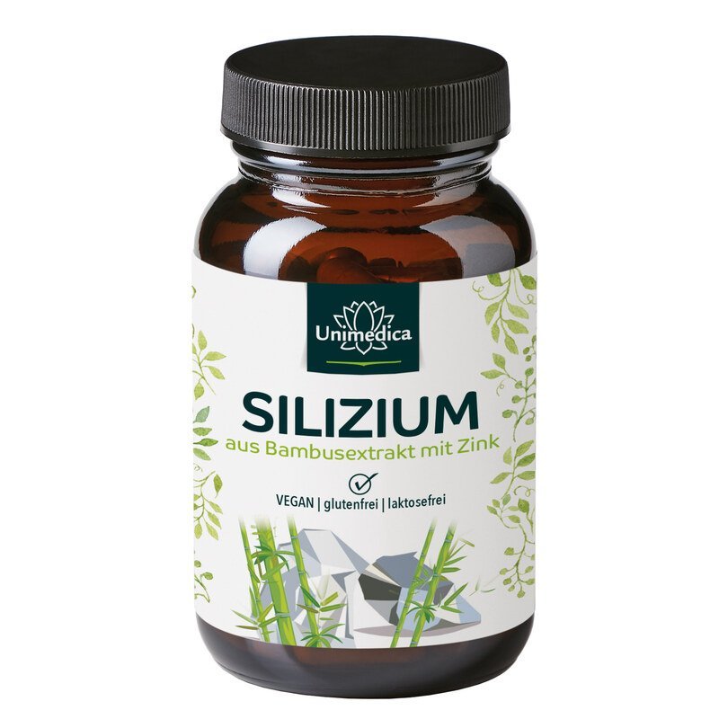 Silizium aus Bambusextrakt mit Zink - 250 mg pro Tagesdosis - 60 Kapseln - Nahrungsergänzung Unimedica Kornkammer Natur