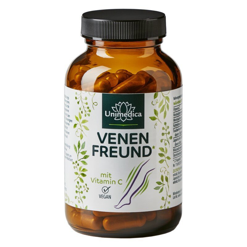 Venenfreund* - Komplex mit Vitamin C - 120 Kapseln - NahrungsergänzungUnimedica Kornkammer Natur