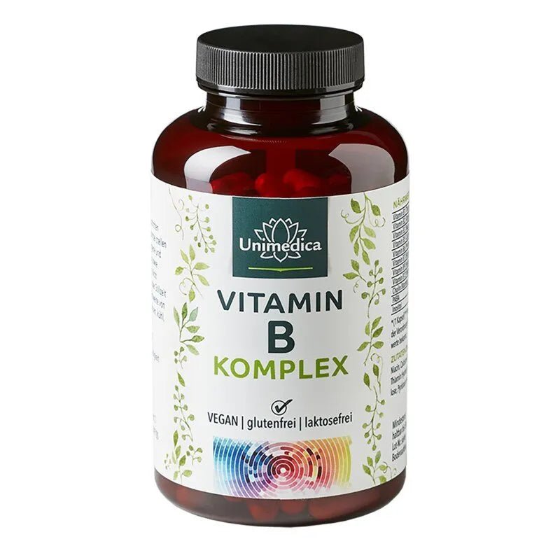 Vitamin B Komplex - hochdosiert - 180 Kapseln - NahrungsergänzungUnimedica Kornkammer Natur