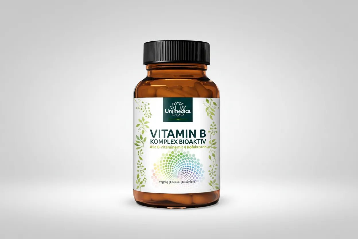 Vitamin B Komplex bioaktiv - hochdosiert - 180 Kapseln - NahrungsergänzungUnimedica Kornkammer Natur