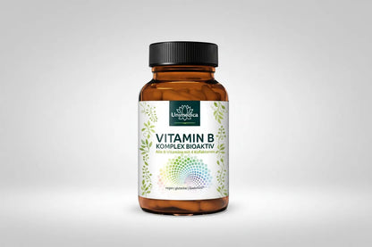 Vitamin B Komplex bioaktiv - hochdosiert - 180 Kapseln - NahrungsergänzungUnimedica Kornkammer Natur