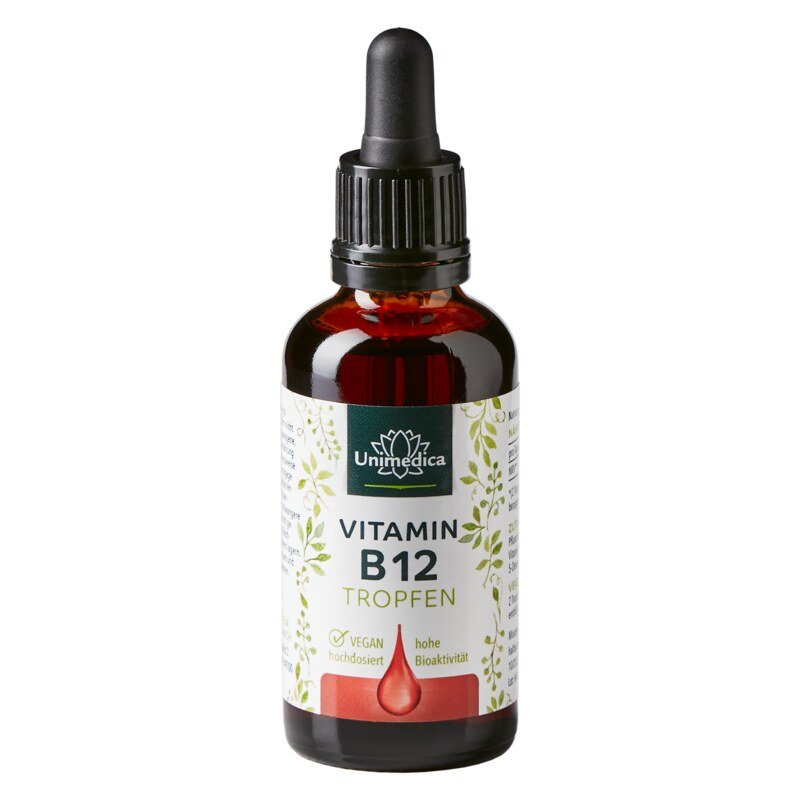 Vitamin B12 Tropfen - ohne Alkohol - VEGAN - 50 ml