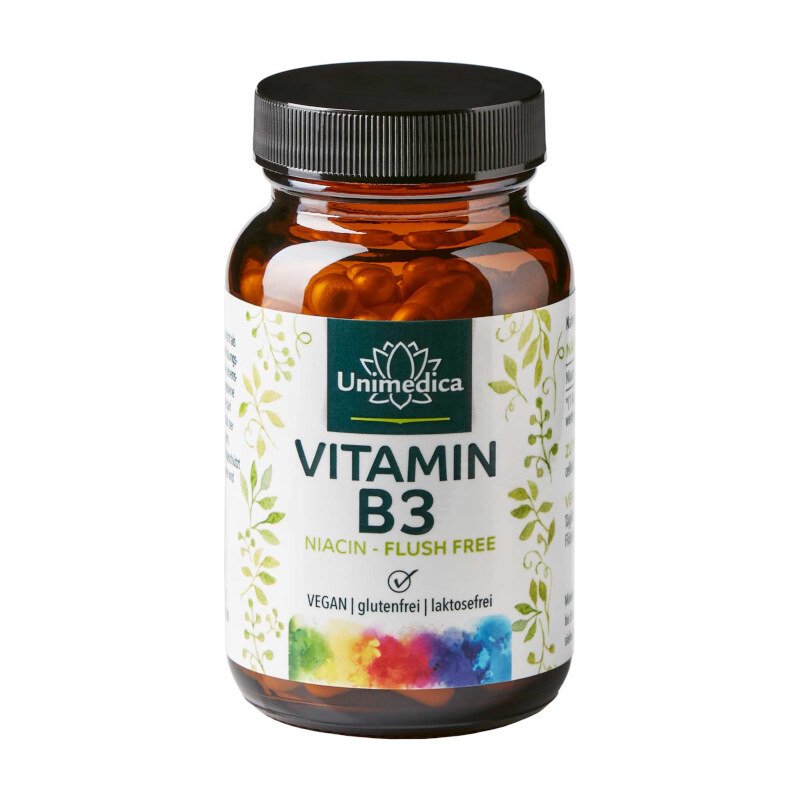 Vitamin B3 Niacin &quot;Flush Free&quot; - 500 mg - 90 Kapseln