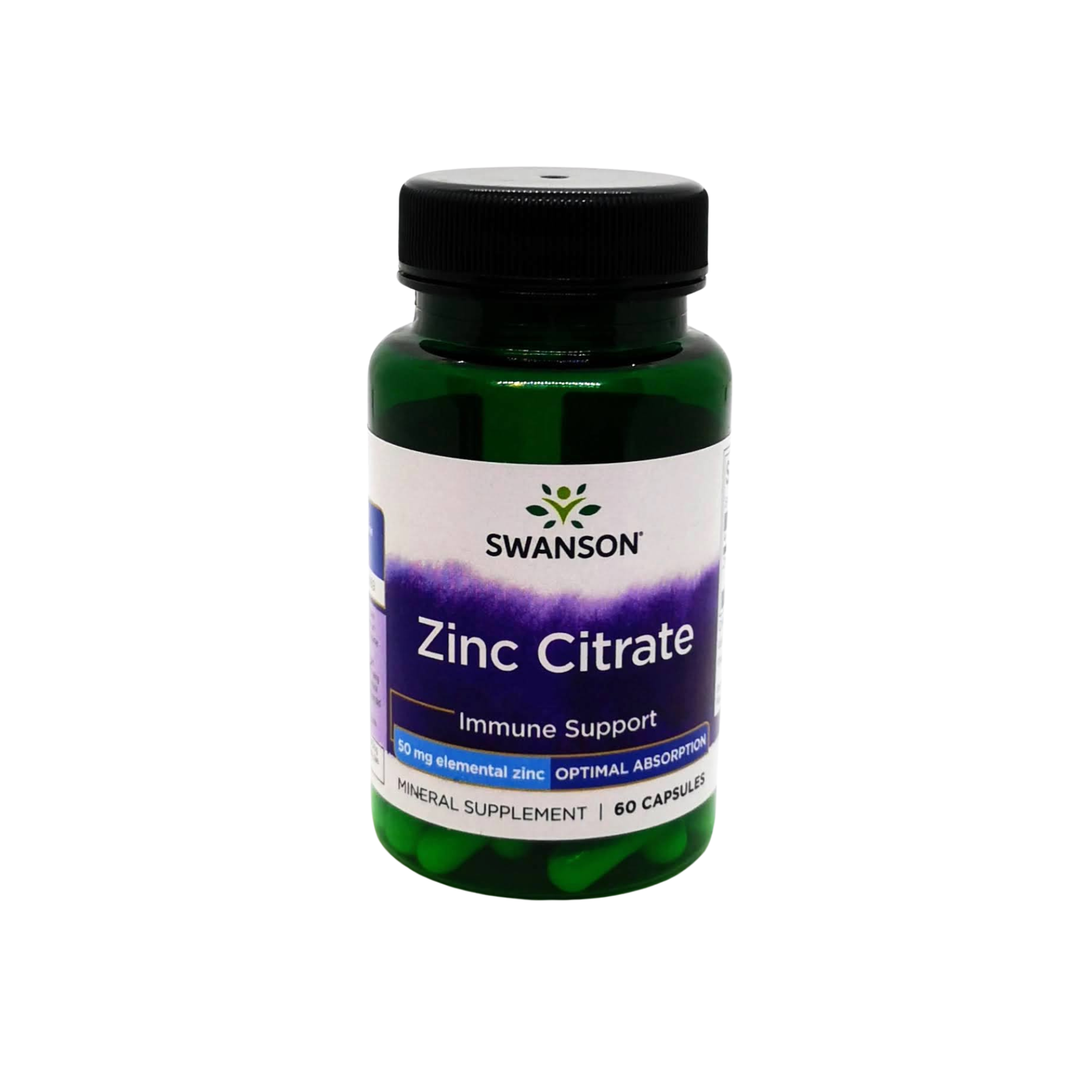 Zinc Citrate Immunsystem Swanson Kopf Darmgesundheit Bewegung Swanson Vitamine Nahrungsergänzungsmittel Zink Kapseln