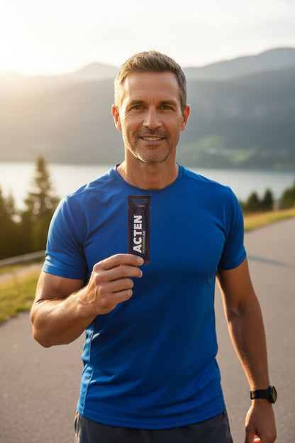 ACTEN Gel - Kollagen - Peptide mit Vitamin C &amp; Zink für Gelenke und Knochen - Nahrungsergänzung - Acten AG - Kornkammer Natur - Mann Sportler