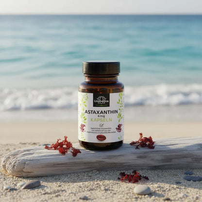 Astaxanthin - AstaPure® - 4 mg je Kapsel - Nahrungsergänzung - Unimedica - Kornkammer Natur - meer