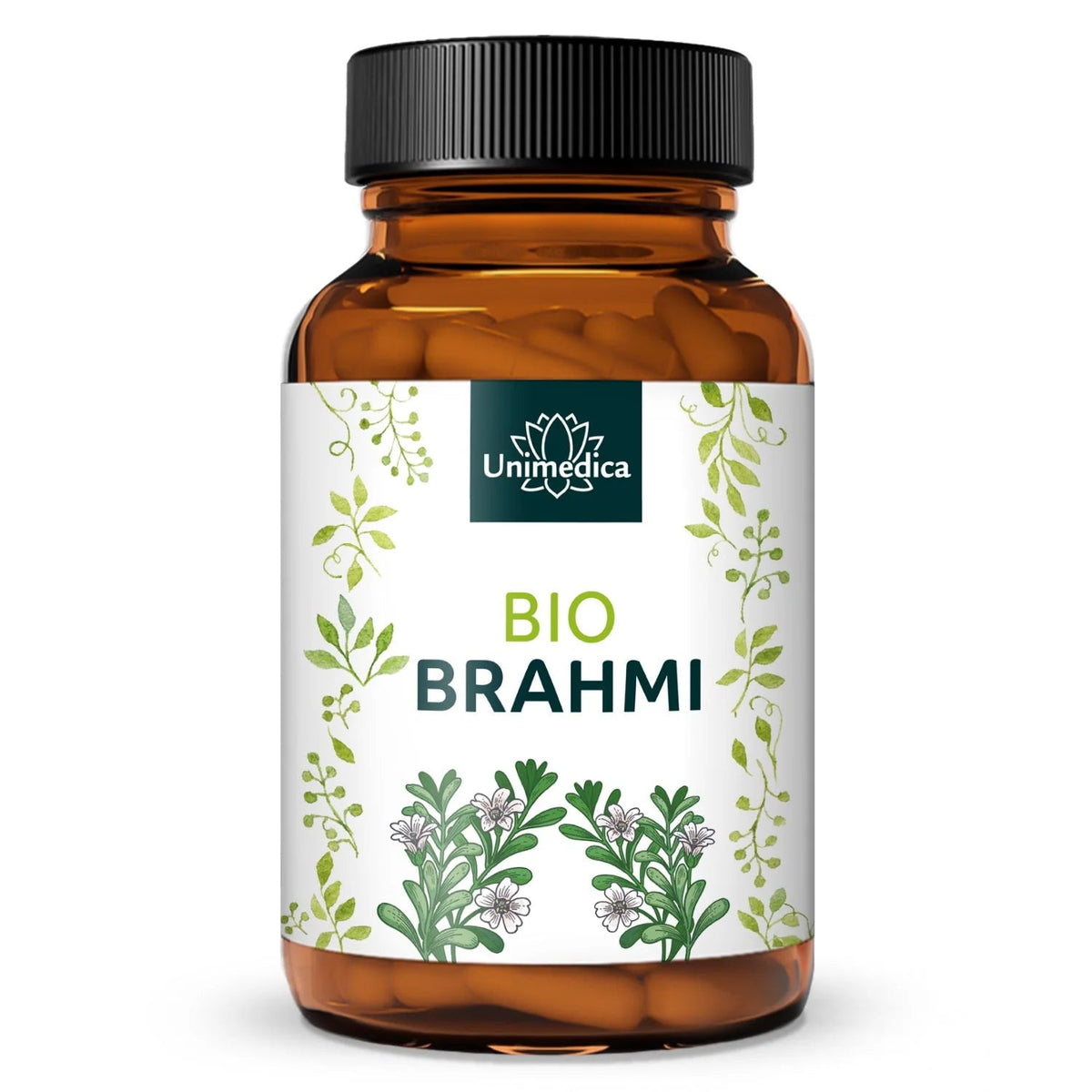 Bio Brahmi - 1.000 mg pro Tagesdosis (2 Kapseln) - 150 Kapseln - Nahrungsergänzung - Unimedica  -Kornkammer Natur