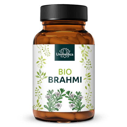 Bio Brahmi - 1.000 mg pro Tagesdosis (2 Kapseln) - 150 Kapseln - Nahrungsergänzung - Unimedica  -Kornkammer Natur