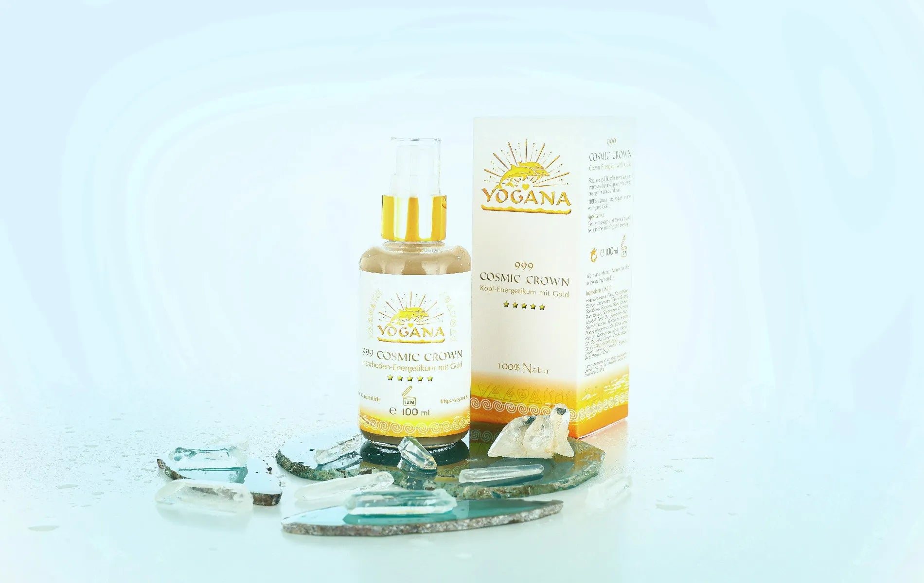 999 Cosmic Crown Yogana 100ml Niere Kopf Haare Shampoo Spülung Aura Kornkammer Natur
