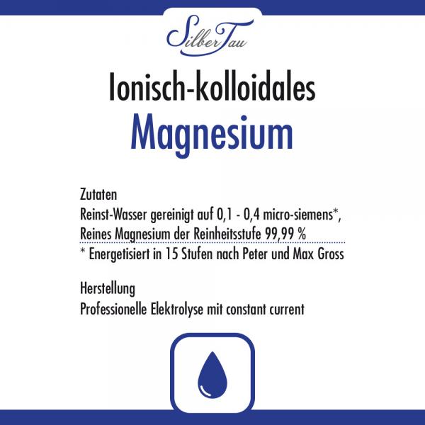 Ionisch-​kolloidales Magnesium, Etikett