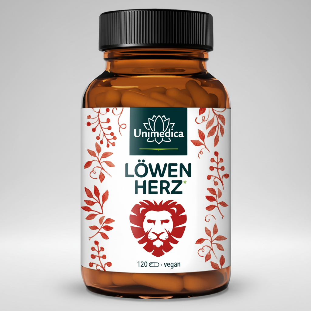 Löwenherz* - Komplex mit Kalium, Weißdornextrakt, OPC, Q10, Thiamin - 120 Kapseln Studio