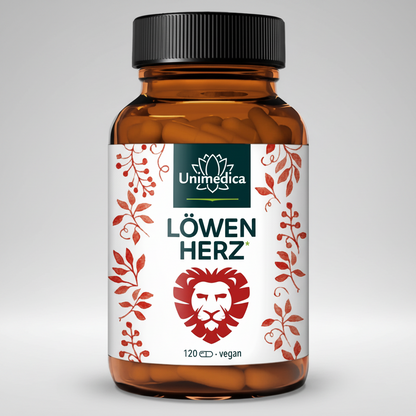 Löwenherz* - Komplex mit Kalium, Weißdornextrakt, OPC, Q10, Thiamin - 120 Kapseln Studio