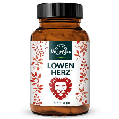 Löwenherz* - Komplex mit Kalium, Weißdornextrakt, OPC, Q10, Thiamin - 120 Kapseln