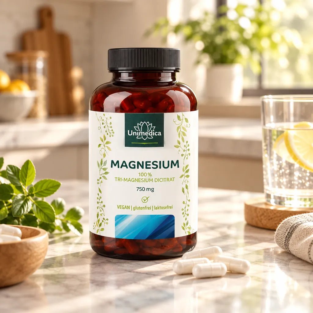 Magnesiumcitrat - Tri - Magnesium - Dicitrat - 360 mg elementares Magnesium pro Tagesdosis - Style - 180 Kapseln - Nahrungsergänzung - Unimedica Kornkammer Natur