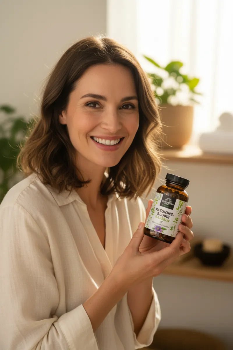 Passionsblume - 750 mg pro Tagesdosis (2 Kapseln) - 240 Kapseln - Nahrungsergänzung Unimedica Kornkammer Frau