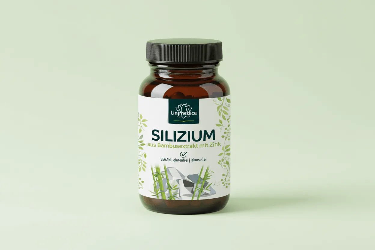 Silizium aus Bambusextrakt mit Zink - 250 mg pro Tagesdosis - 60 Kapseln - Nahrungsergänzung Unimedica Kornkammer Natur