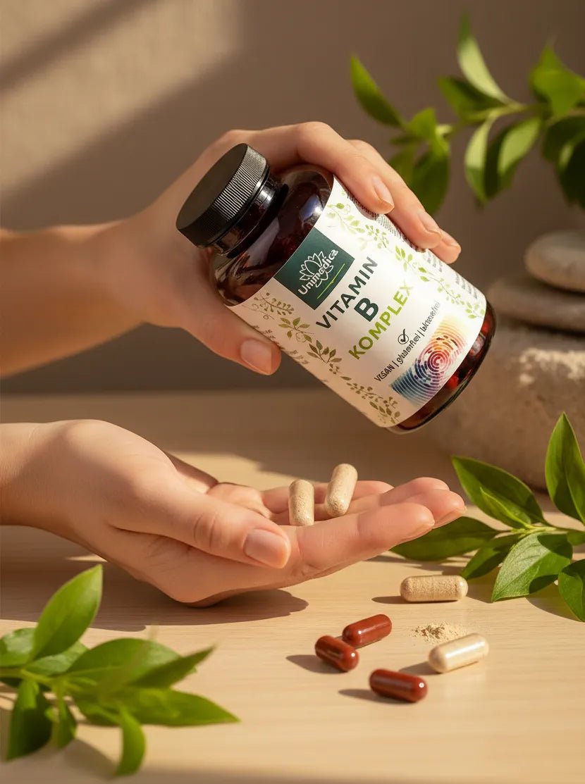 Vitamin B Komplex - hochdosiert - 180 Kapseln - Nahrungsergänzung - Unimedica - Kornkammer Natur
